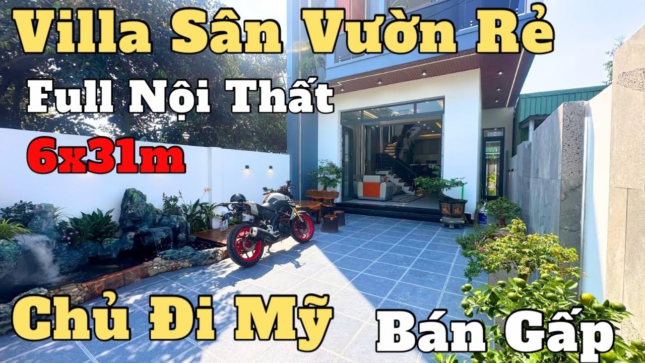 Tâm Tư Bán Villa Sân Vườn Nghỉ Dưỡng Hồ Cá Koi Quá Rẻ 6x31m Sổ Hồng Riêng ngay chợ bình chánh