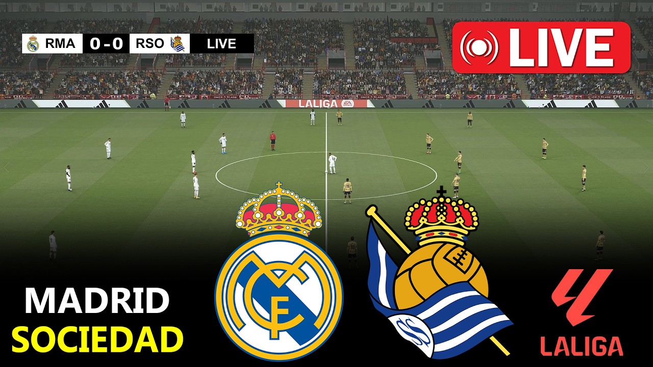 🔴LIVE : Real Madrid vs Real Sociedad | La Liga 2026 | Full Match Streaming | PES 21 Simulation Game