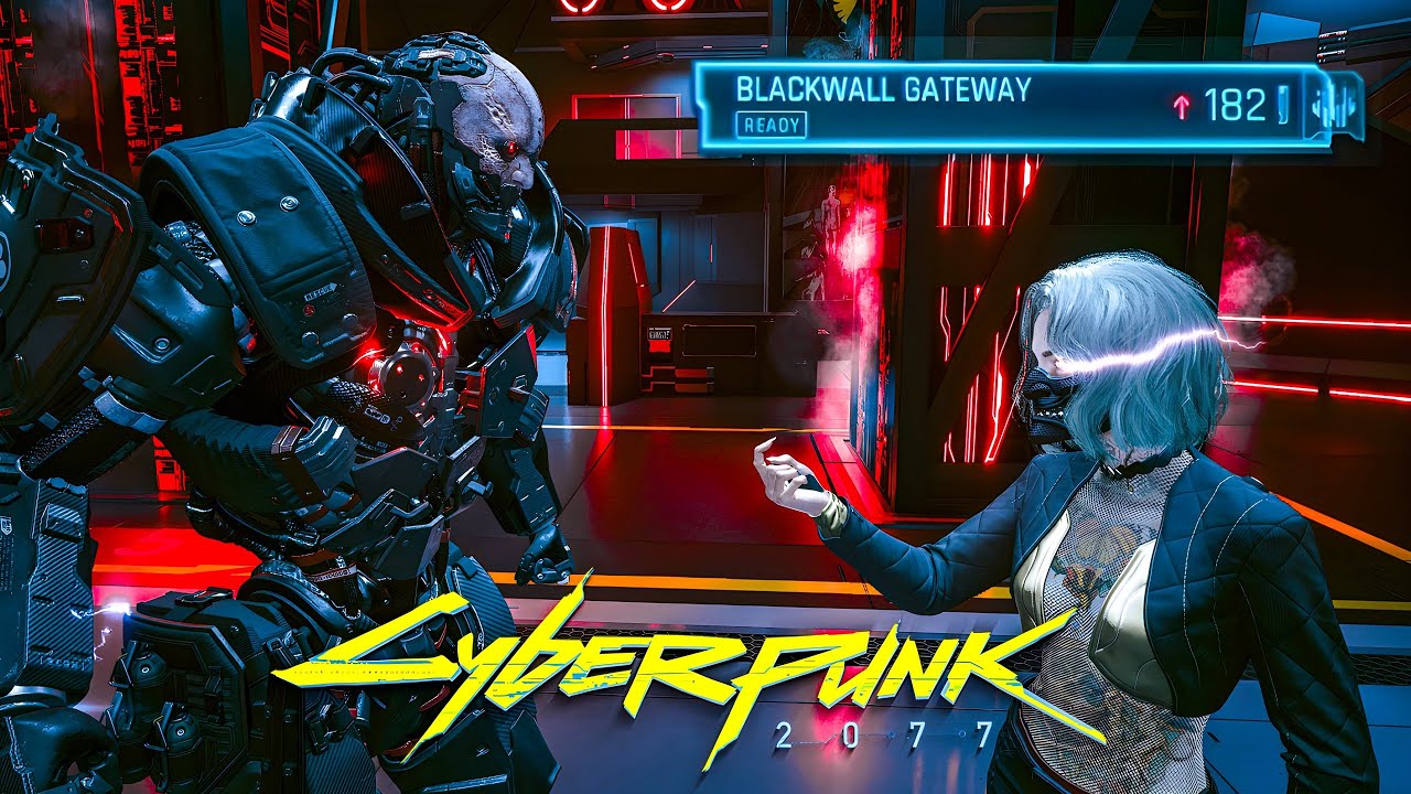 Cyberpunk 2077 — Overpowered Blackwall Netrunner против Adam Smasher и Arasaka Tower (очень сложно)