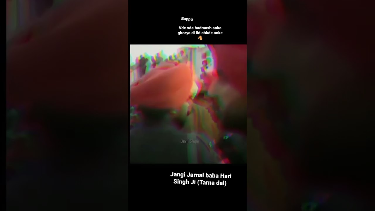 jangi jarnail jathedaar baba Hari Singh ji Tarna dal 🐊