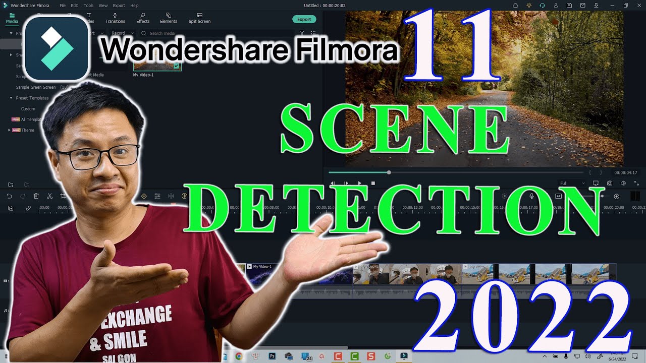 Filmora 11 Scene Detection Tutorial For Beginners