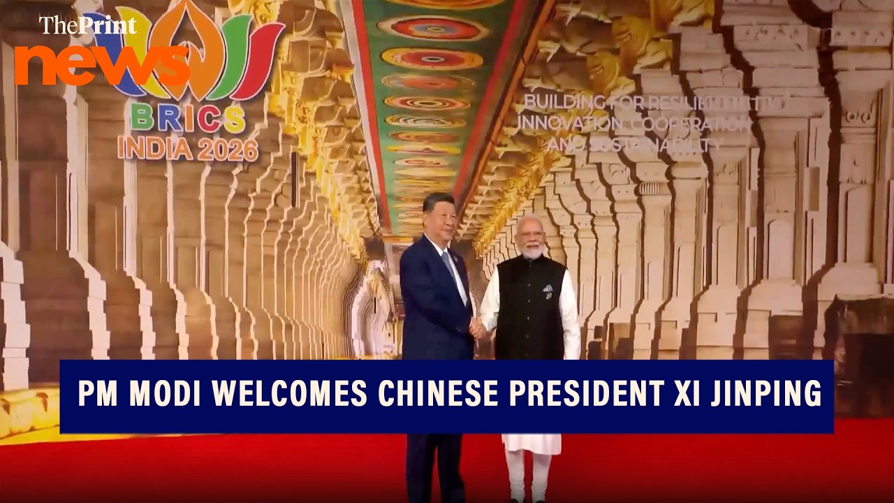 PM Modi welcomes Chinese President Xi Jinping at BRICS Summit