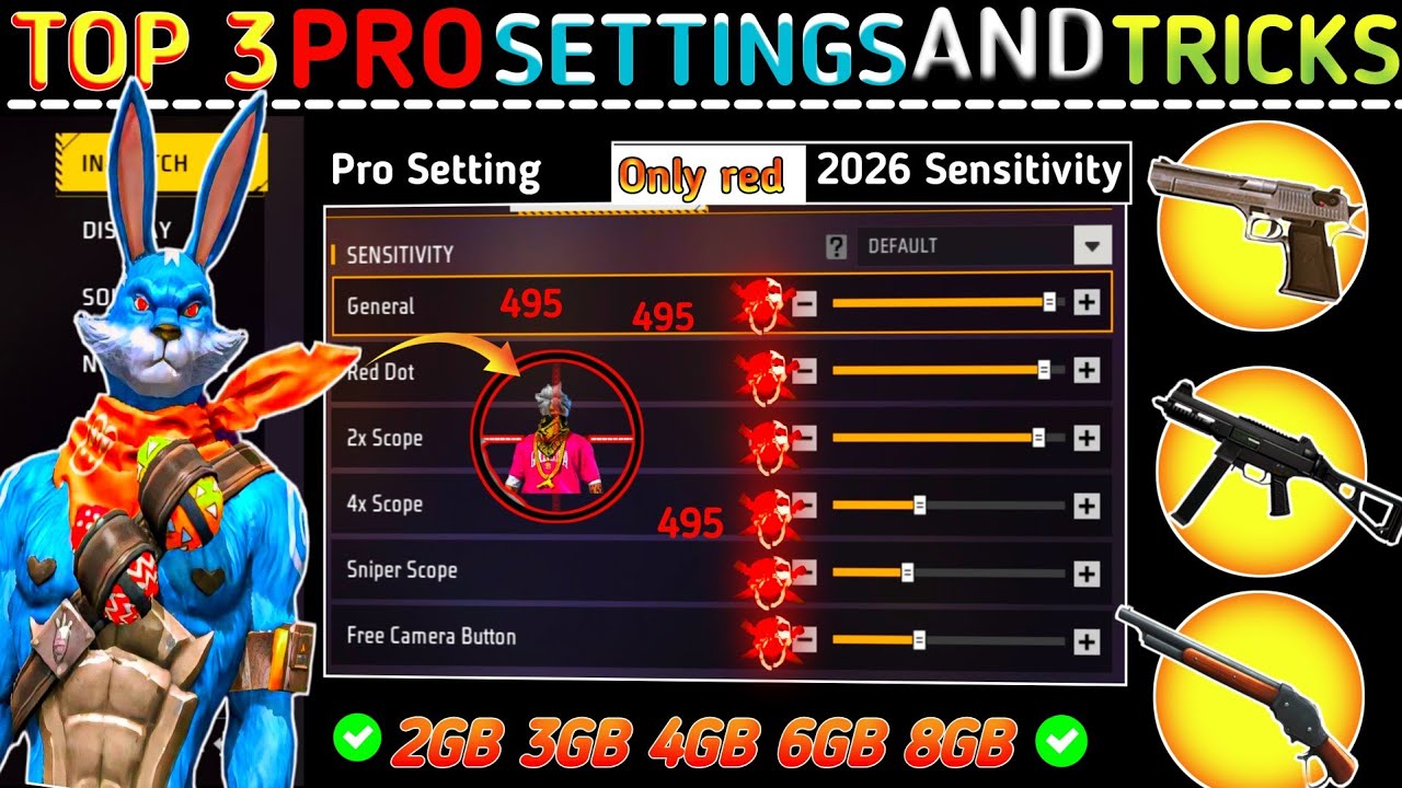 2026 Best Headshot Sensitivity 🔥 FF Pro Settings | Full Gameplay