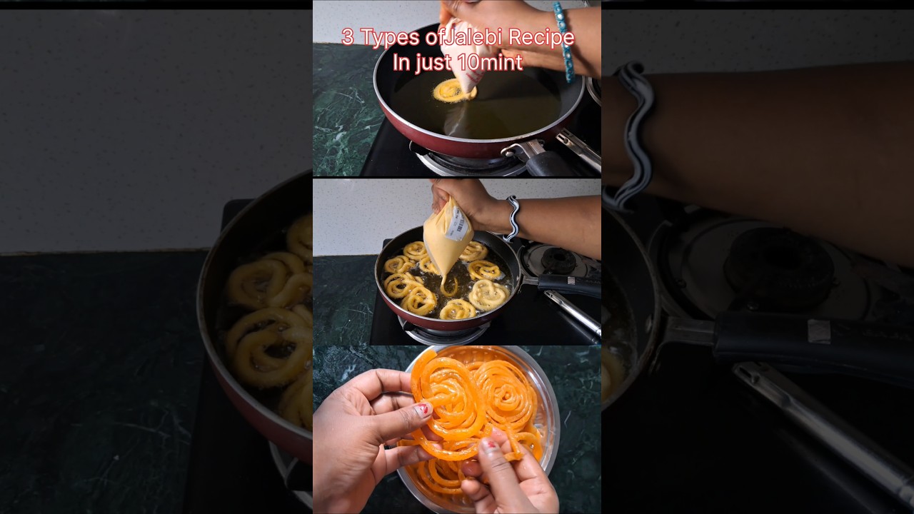 3 types of Jalebi recipe, easy and quick to make Jalebi | Link Description 👇 | Jalebi banane ka traika