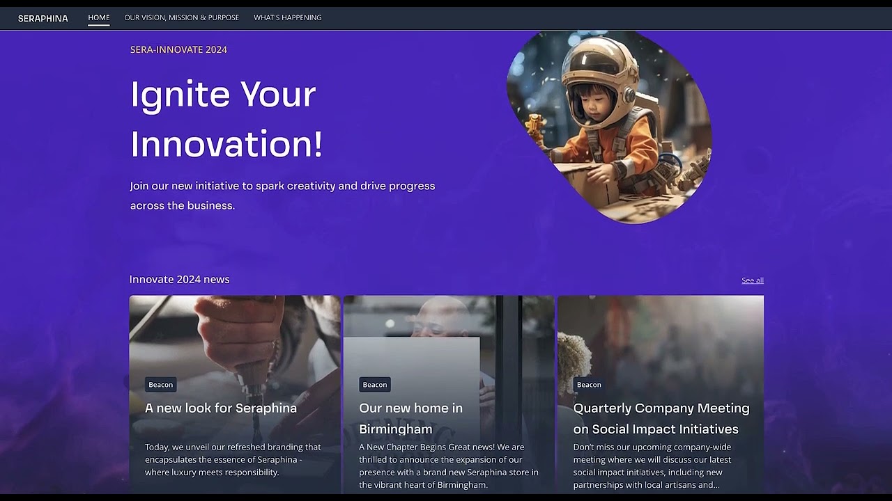SharePoint Intranet Design - Parallax Background Effect | Beacon