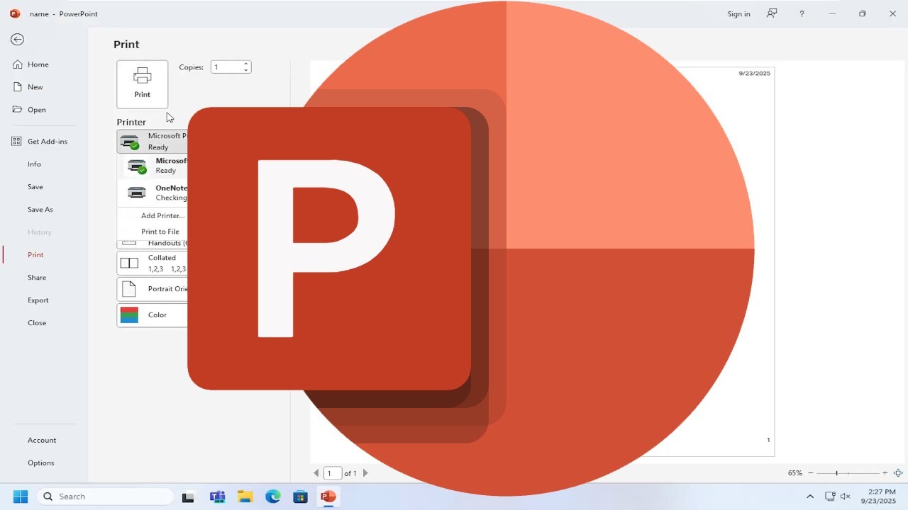 Как сохранить PowerPoint в формате PDF — решение