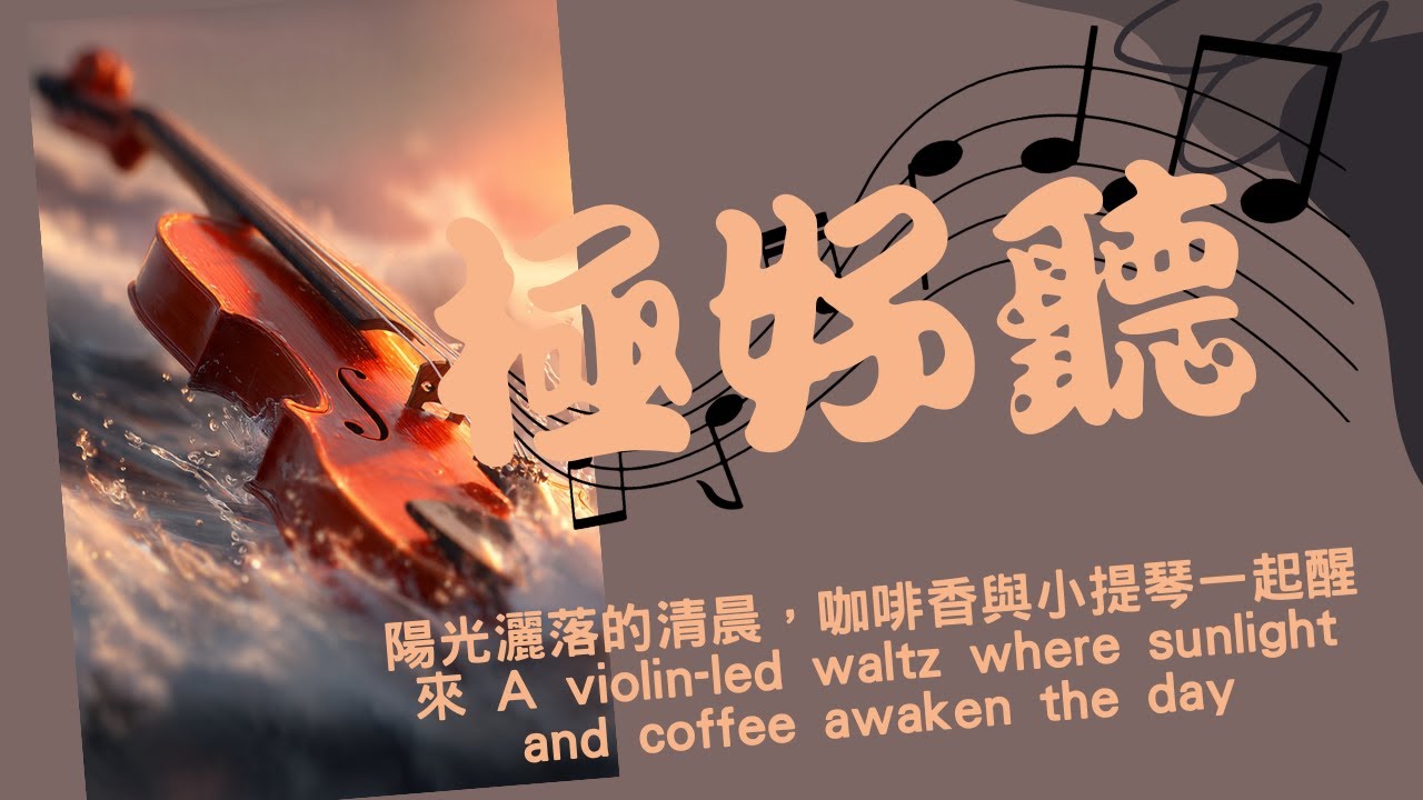 (極好聽)陽光灑落的清晨，咖啡香與小提琴一起醒來  A violin-led waltz where sunlight and coffee awaken the day