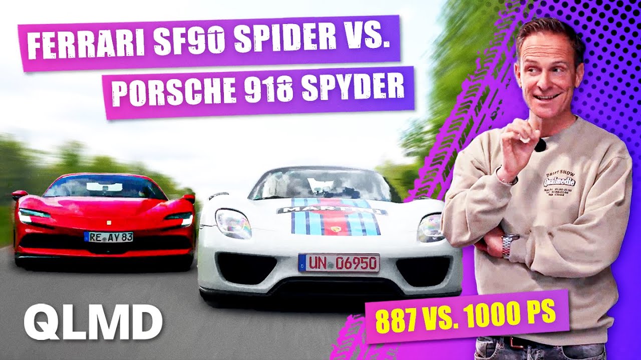 2 Ikonen, 1887 PS und 2 Millionen Euro 😳 |  Ferrari SF90 vs. Porsche 918 Spyder | Matthias Malmedie