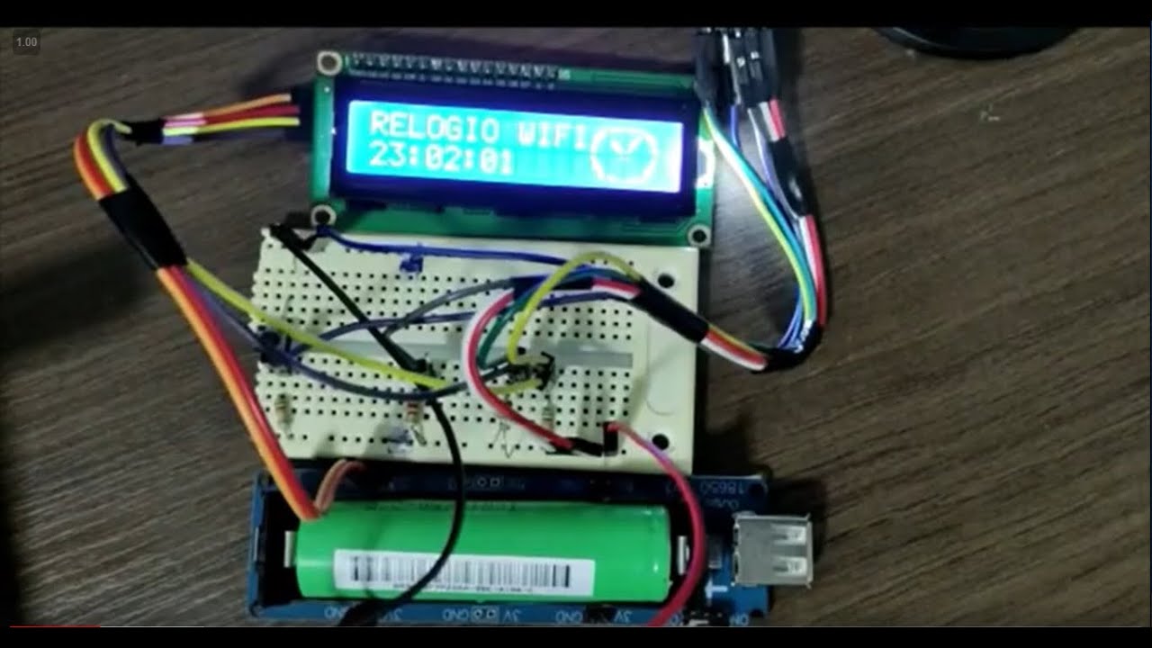 #01 Projeto Relógio inteligente Wifi ESP_01 + LCD_I2C