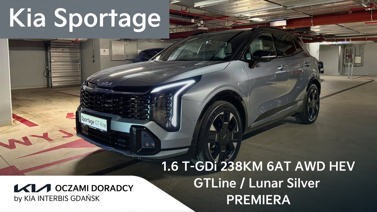 New Kia Sportage MY2026 [1.6 T-GDi 238KM 6AT AWD HEV] GTLine w kolorze Lunar Silver | PREMIERA | 4K