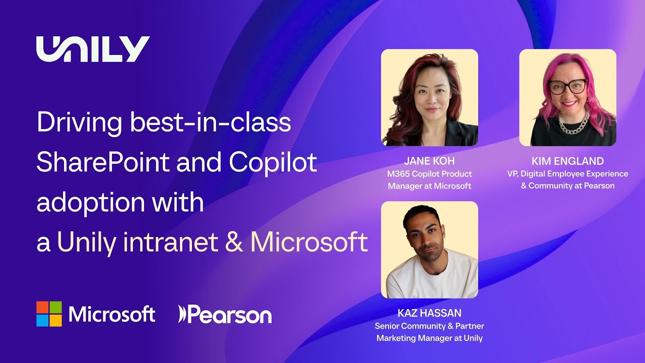 Driving best-in-class SharePoint and Copilot adoption with a Unily intranet and Microsoft