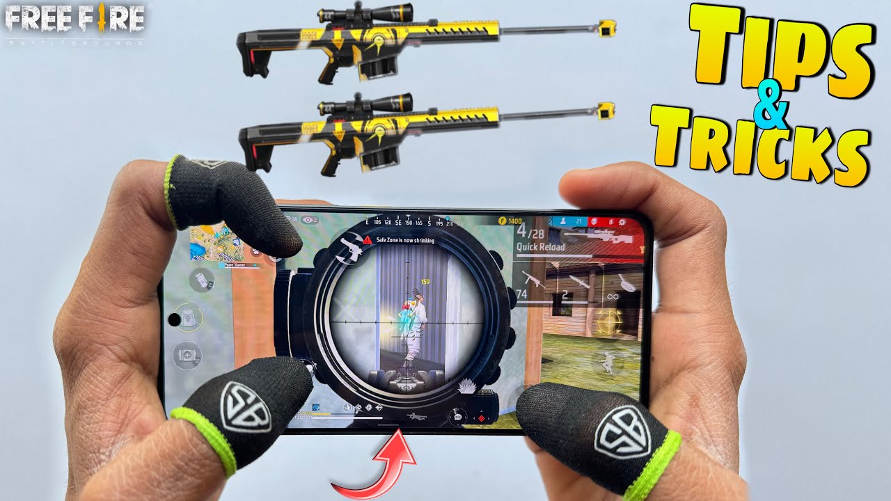 AWM and M82B Sniper tips and tricks fast+accuracy and settings with handcam tutorial