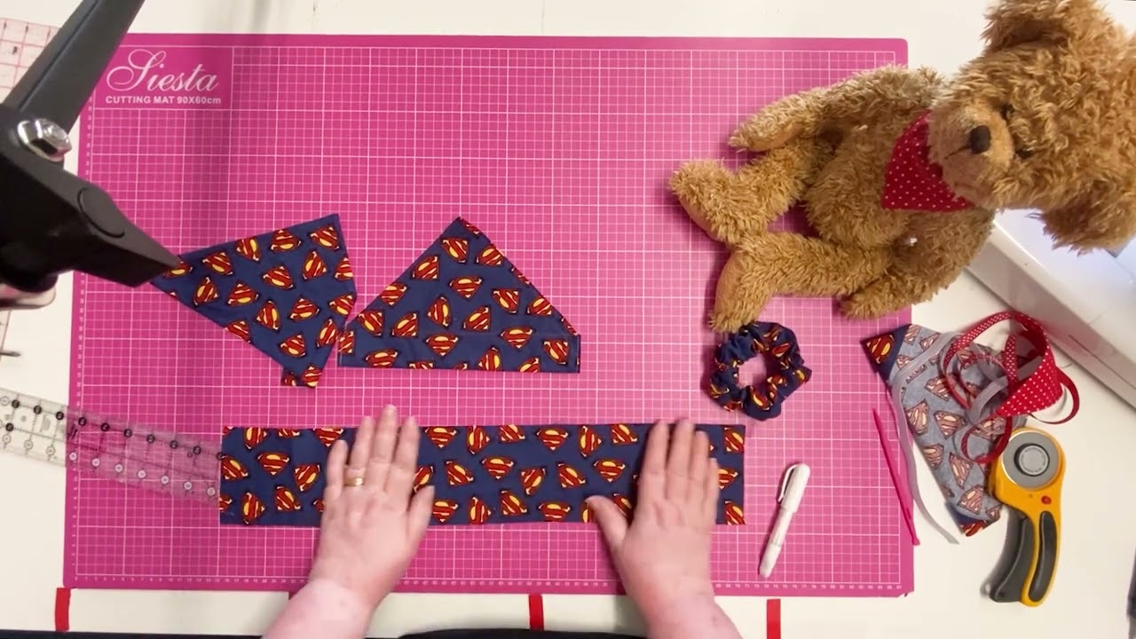 How to make a dog bandanna & matching scrunchie