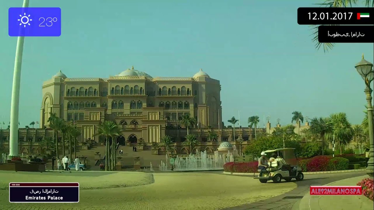 Driving through Abu Dhabi (UAE) 12.01.2017 Timelapse x4