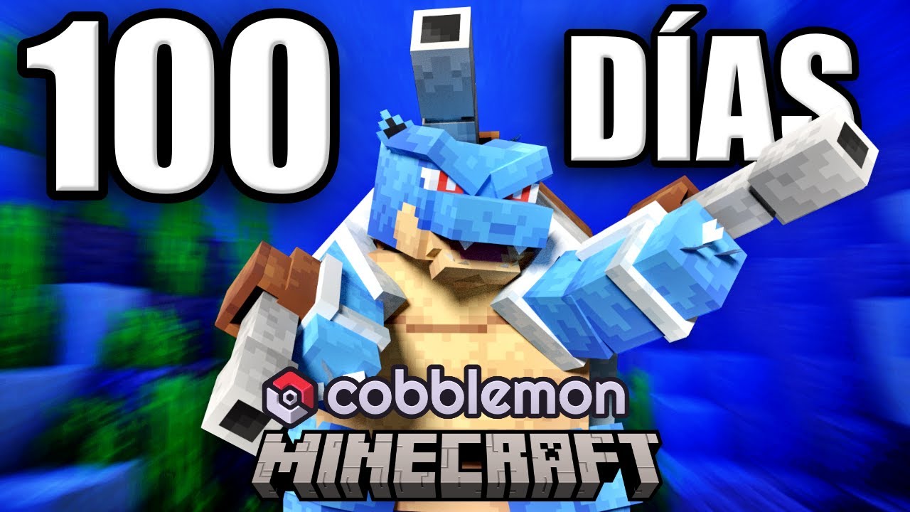 Sobreviví 100 DÍAS en Minecraft POKÉMON siendo LÍDER de GIMNASIO de TIPO AGUA (Cobblemon)