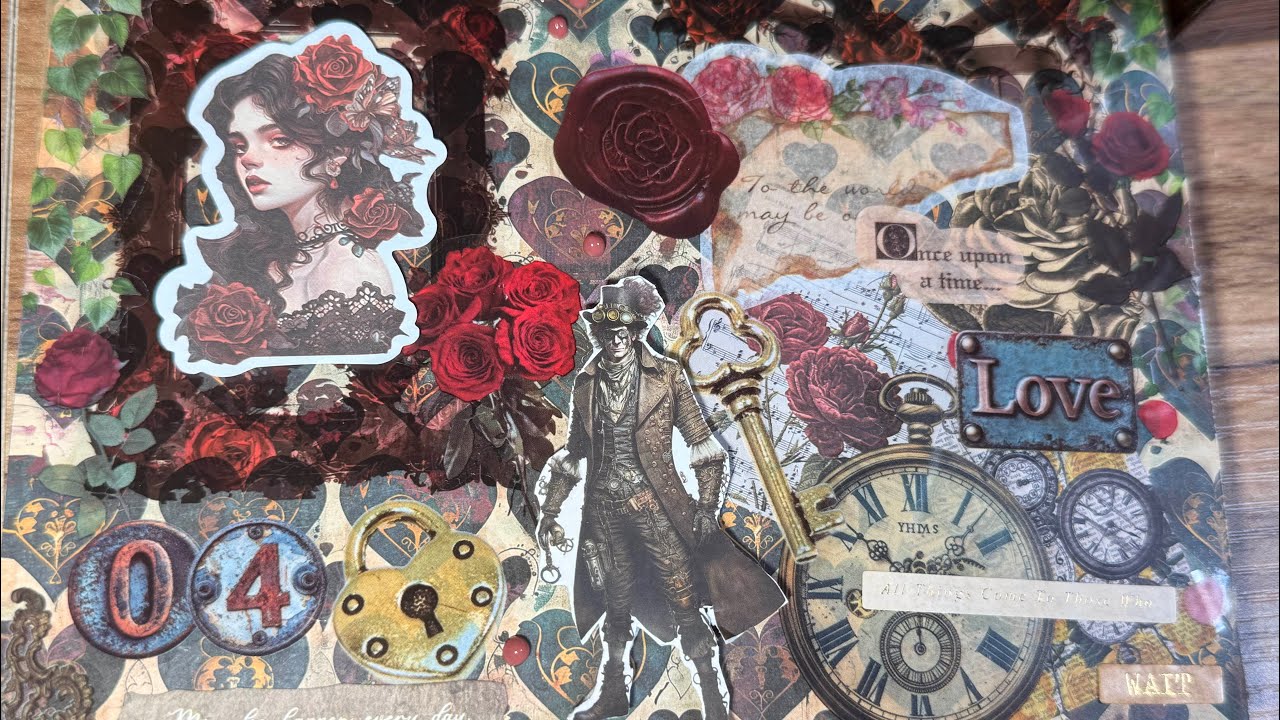Valentines Card Making! Gothic Romance ❤️‍🔥 🖤 