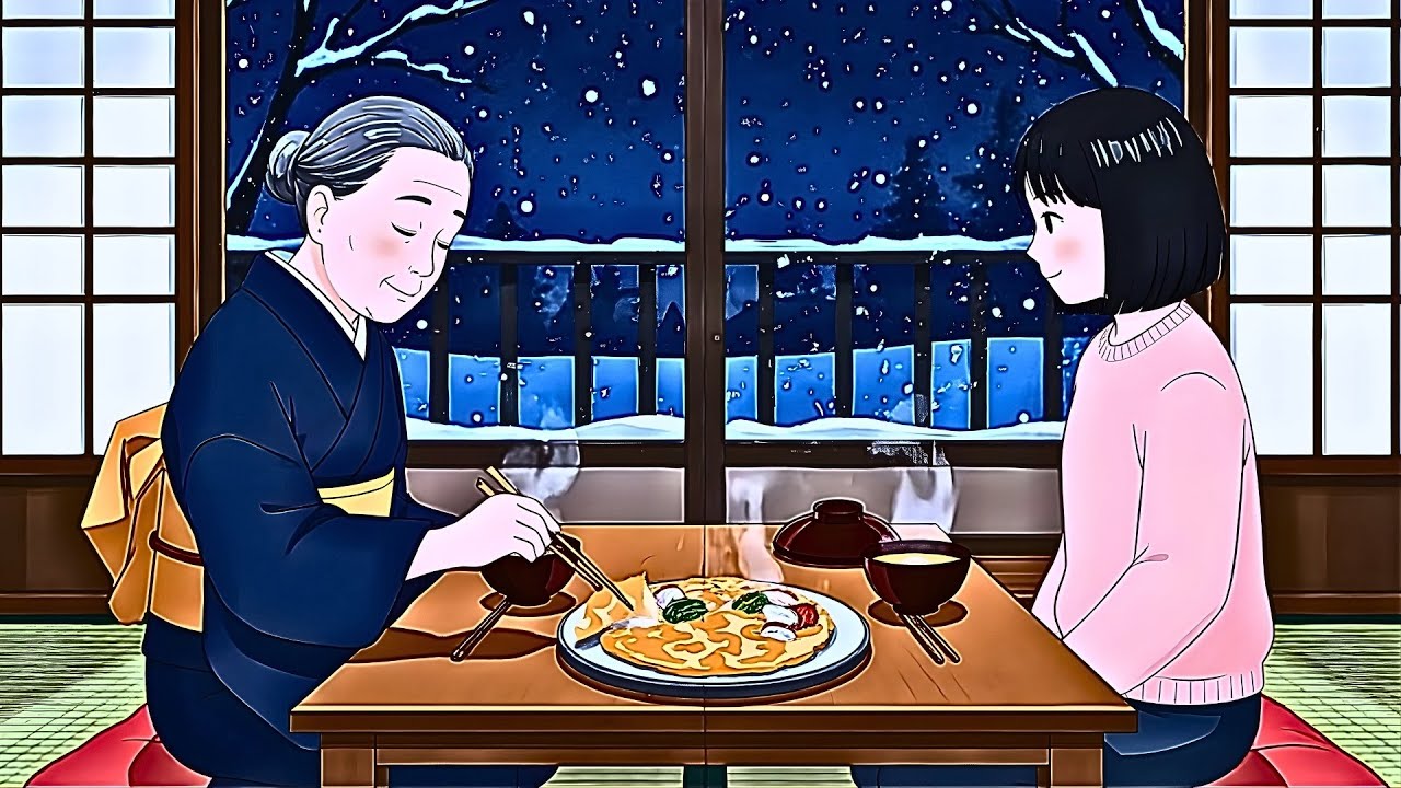 ❄️ Cozy Snow Night Lofi | Chill Beats to Study, Work & Focus | Stress Relief ☕