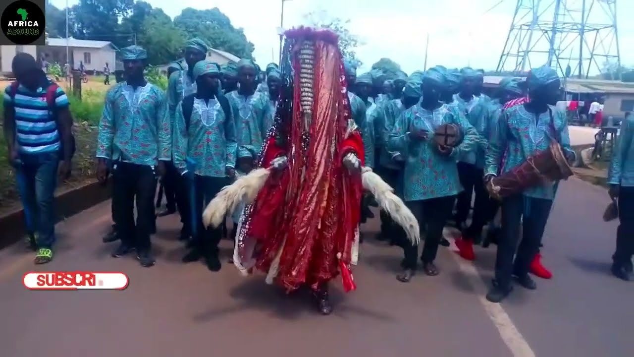 Village devil Ojeh act, Sierra Leone Traditional Music Festival. 