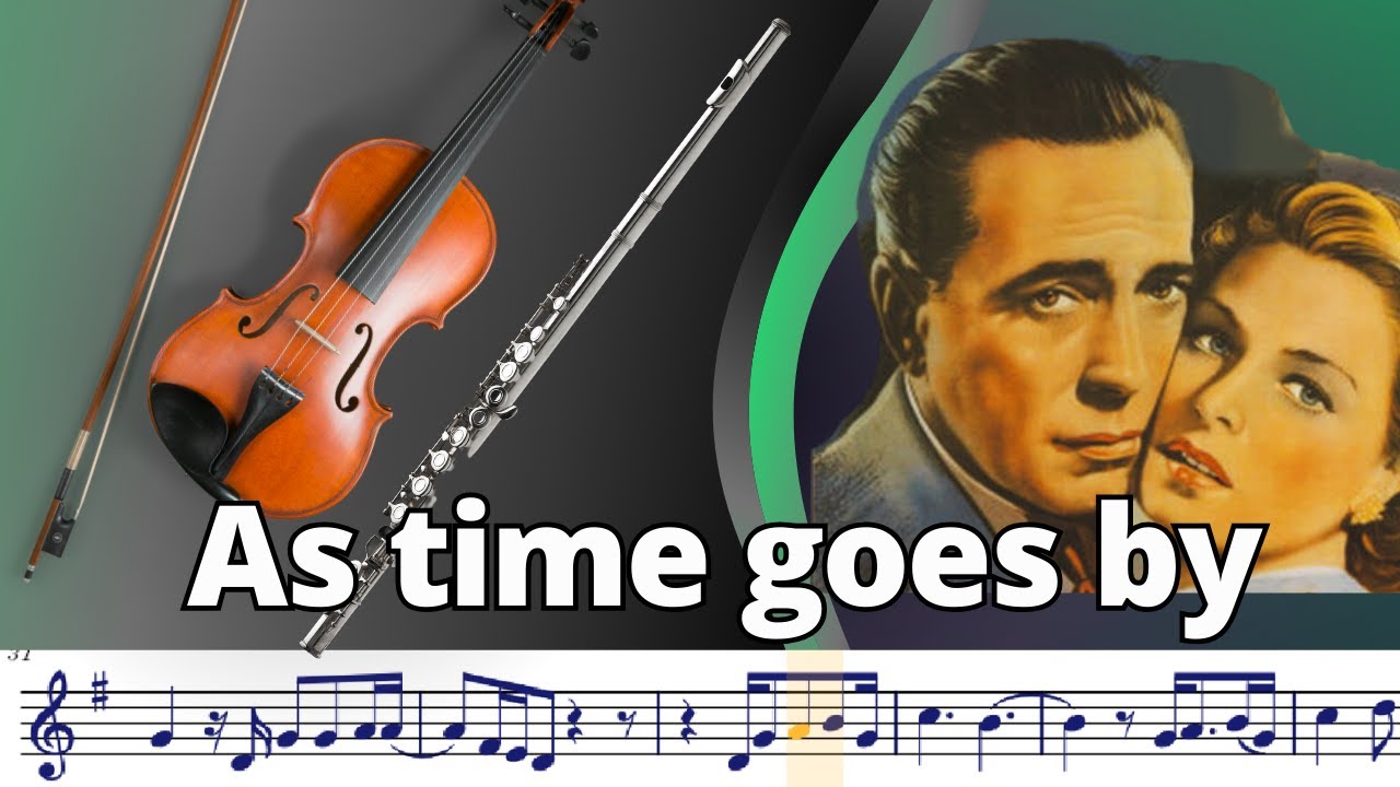 As Time Goes By (Violin / Flute / Keyboard) Easy Sheet Music