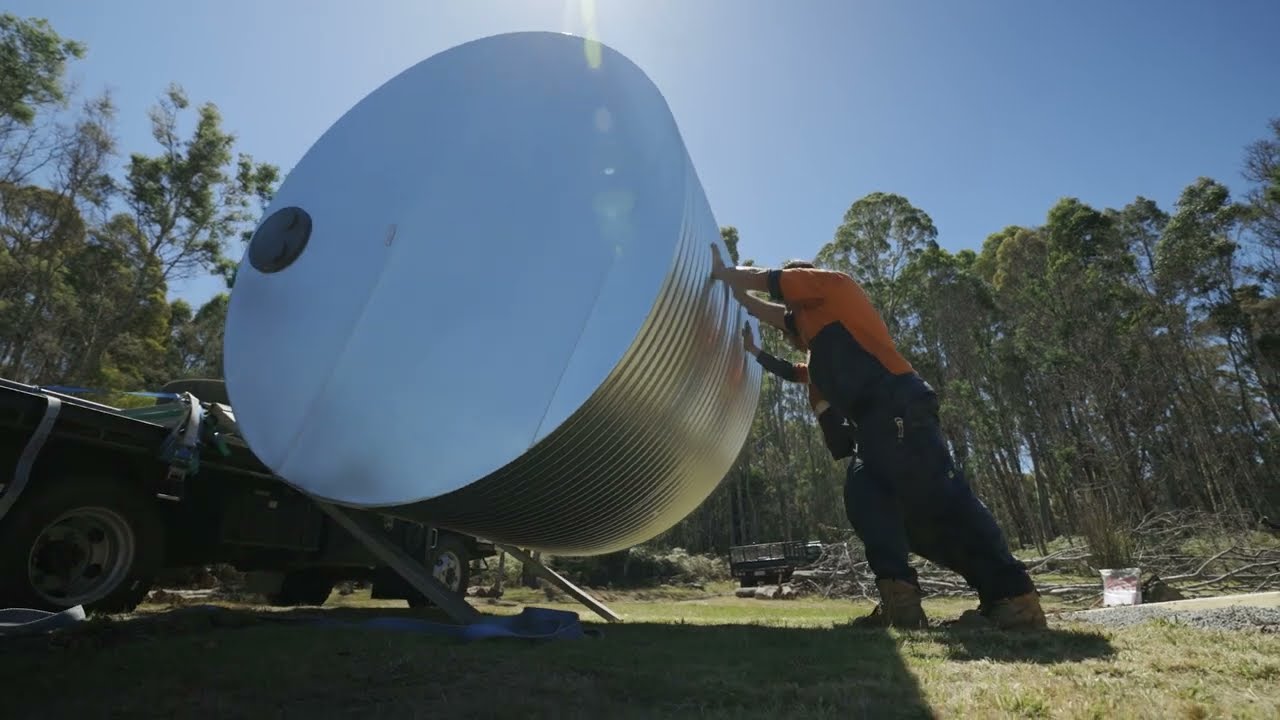 Building a base for your rainwater tank