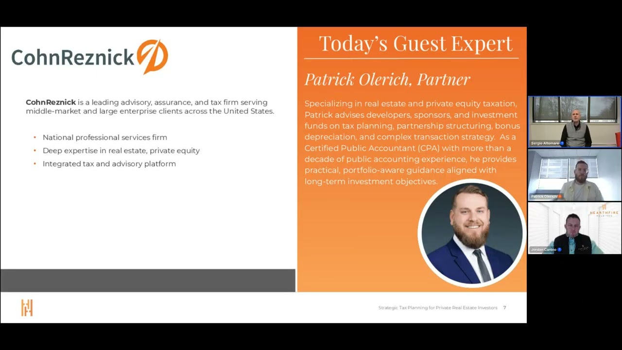 2025–2026 Tax Strategies for Real Estate Investors | Bonus Depreciation, 1031 & Opportunity Zones