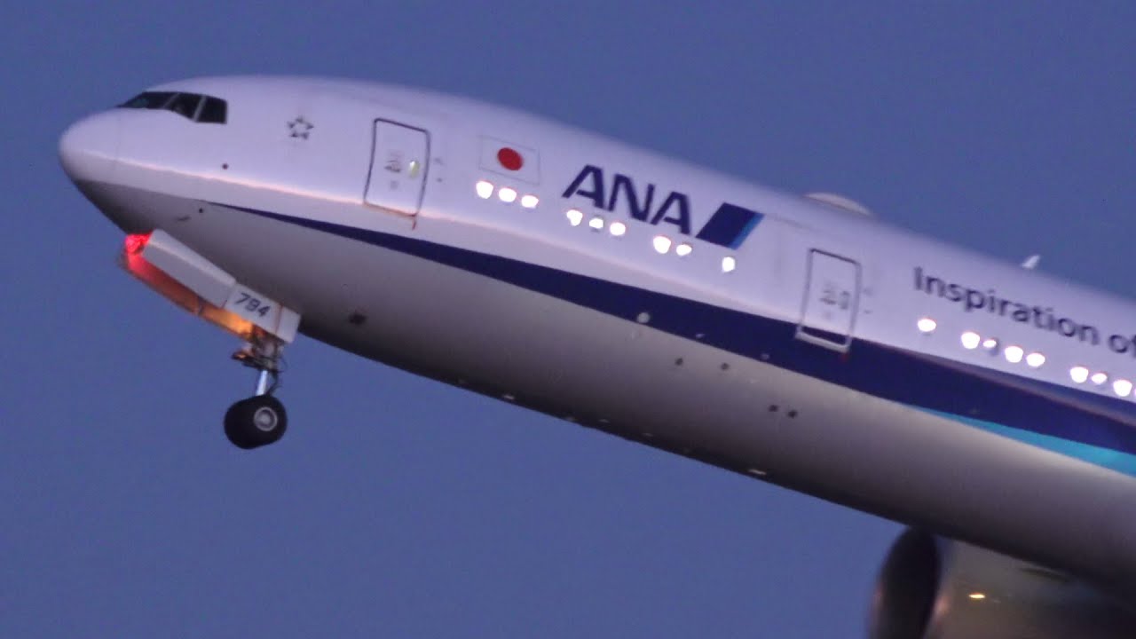 JAL ANA Boeing 777-300ER Takeoff from NRT 34R
