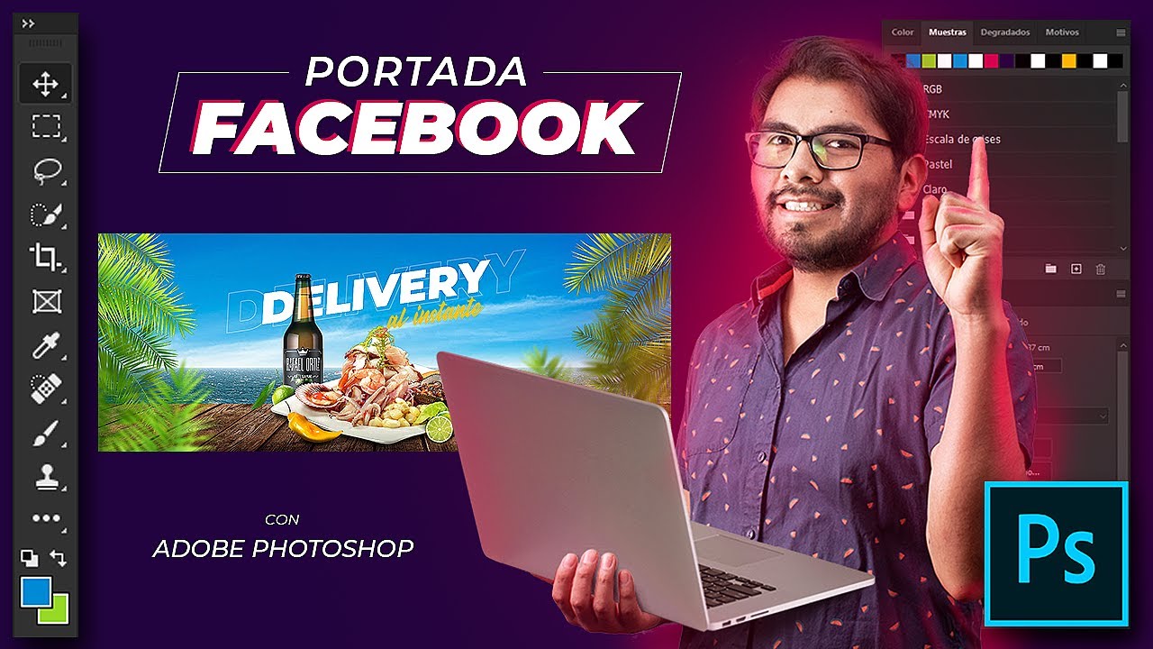 Cómo diseñar foto de portada para FanPage Facebook con Adobe Photoshop