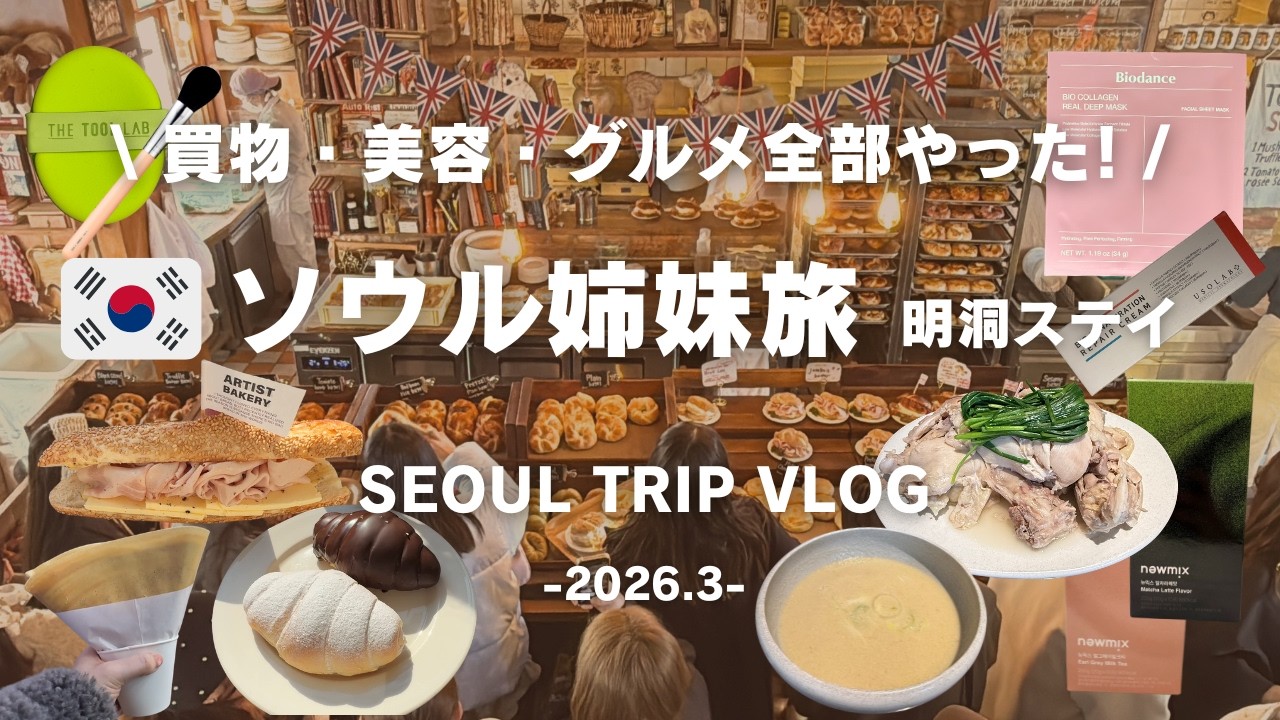 【韓国旅行Vlog】最新スポットから定番まで全部行く ソウル姉妹旅 後編2日間 (明洞/聖水/東大門/南大門/安国)