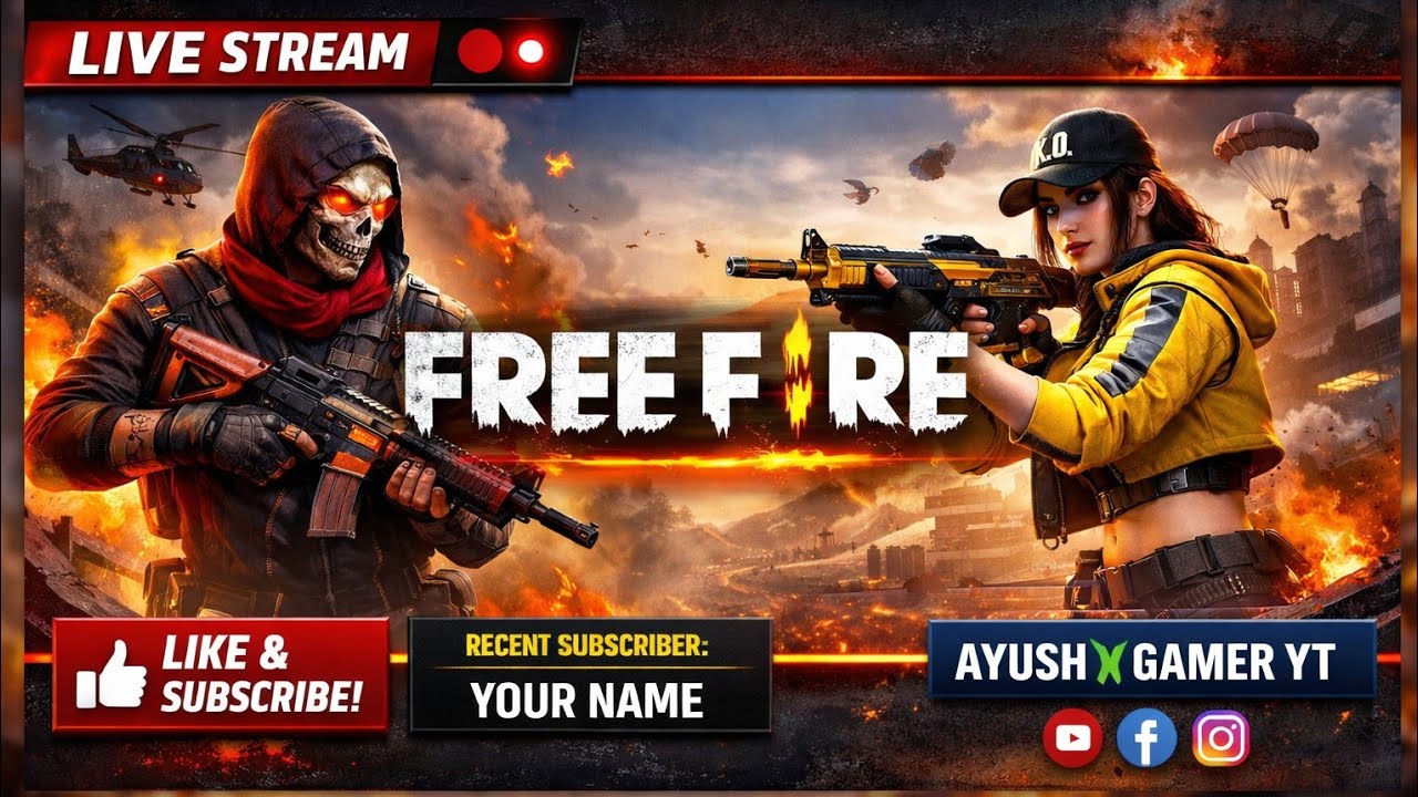 Ayush x Gamer YT is live garena free fire only mp40😈 #AyushxGamerYT
