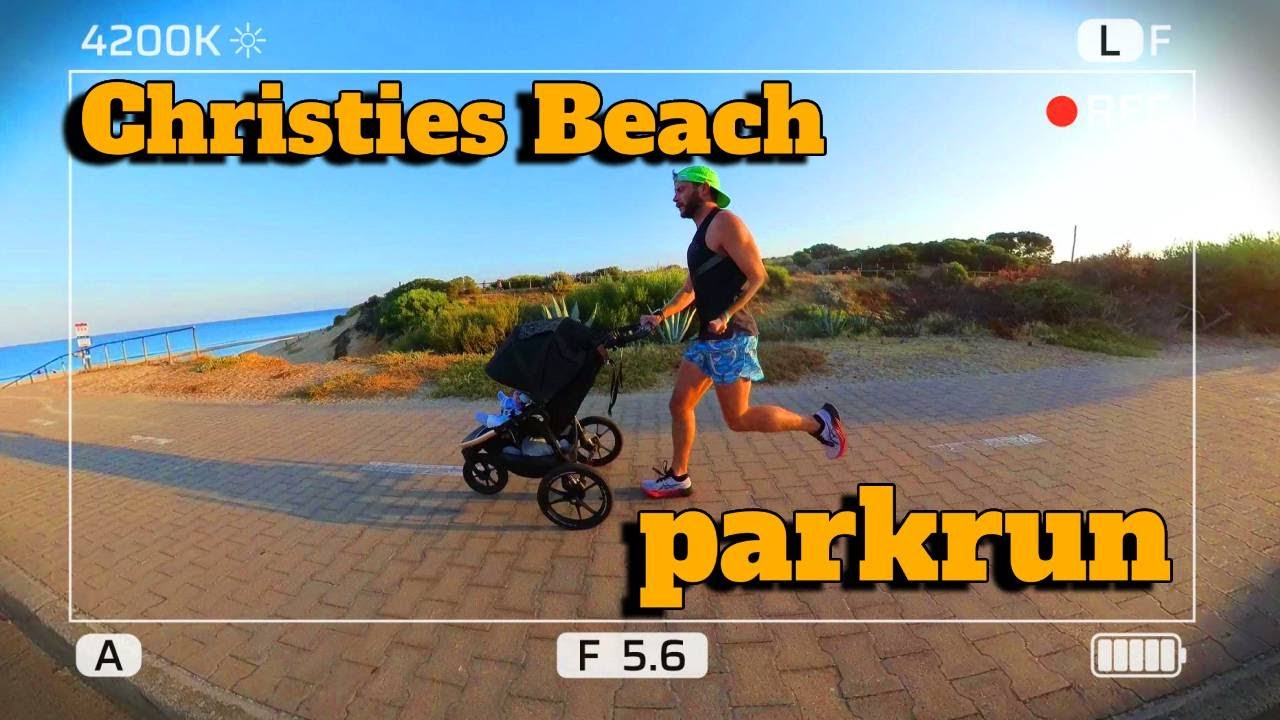 🏖️ Christies Beach parkrun with a Pram | Scenic 5K Along the Coastline! 👶🛞
