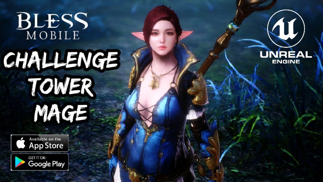 Tower Dungeon MAGE..!! BLESS MOBILE Gameplay Android/iOS UE4 MMORPG