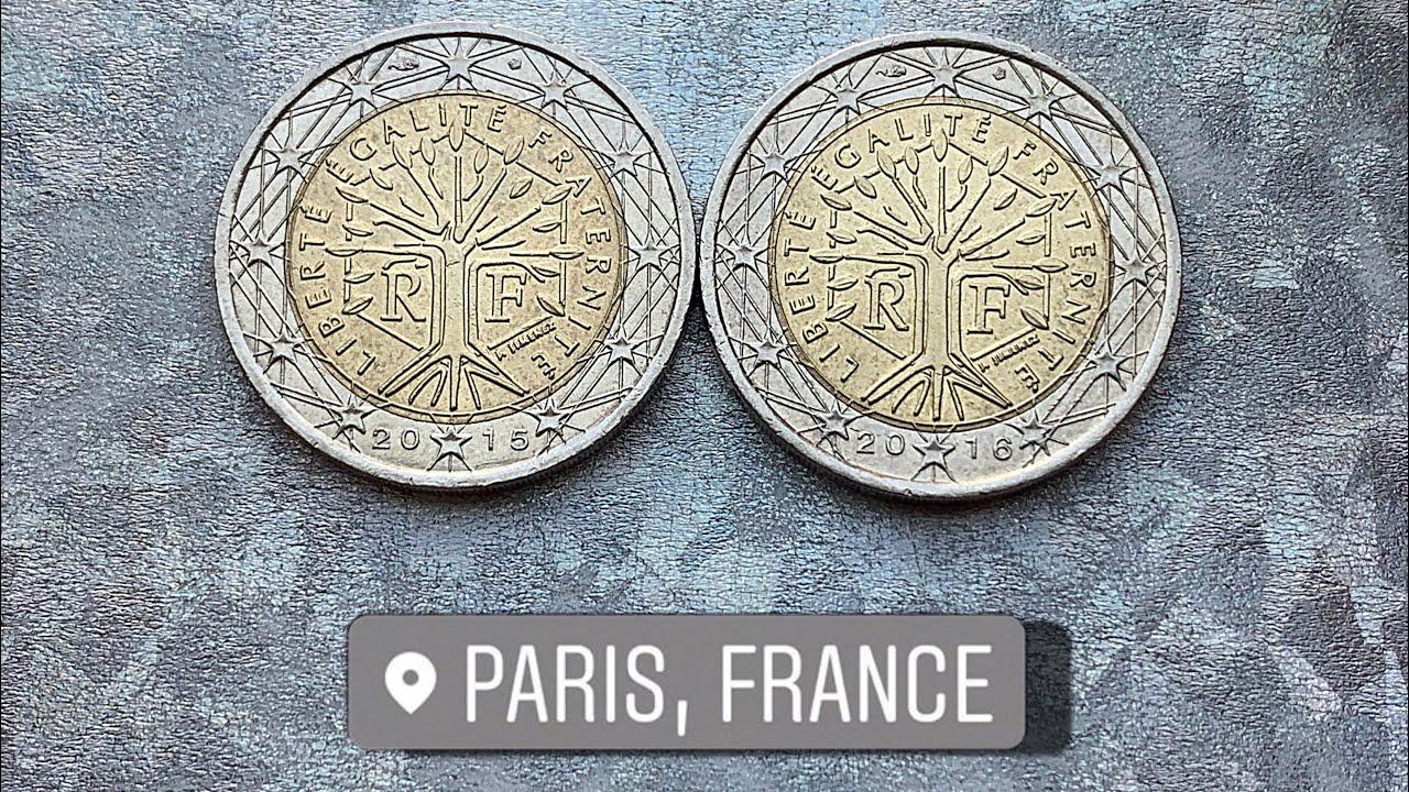2 EURO FRANCE 2015 2016 RARE