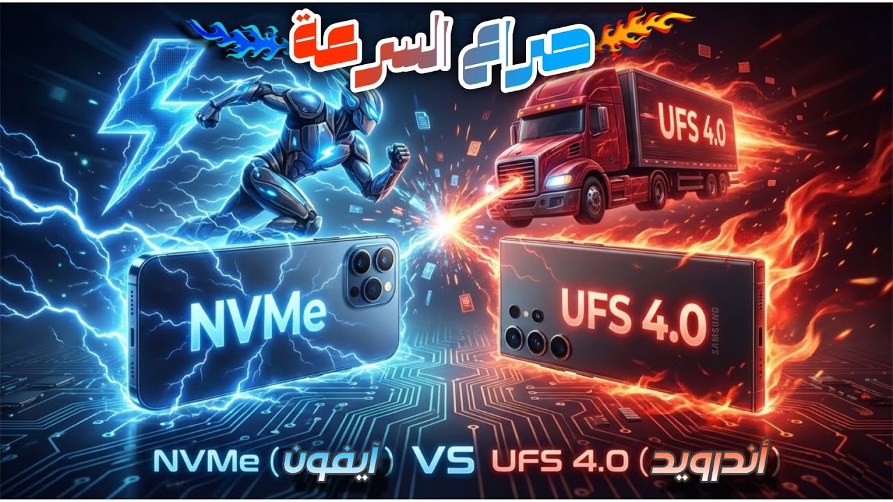 صراع السرعة : لغز الـ NVMe في الآيفون ضد UFS 4.0 في الأندرويد! 🔥