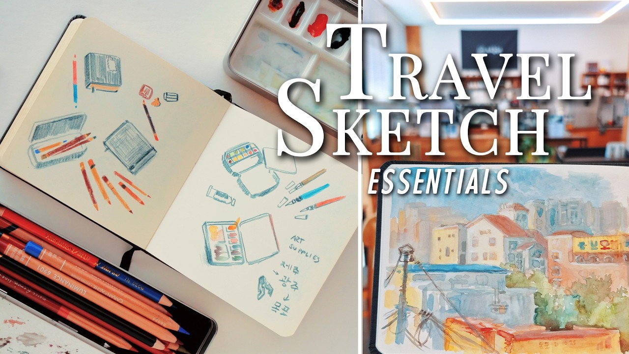 travel art vlog 🎨🌿 ideas to keep it simple & favorite supplies