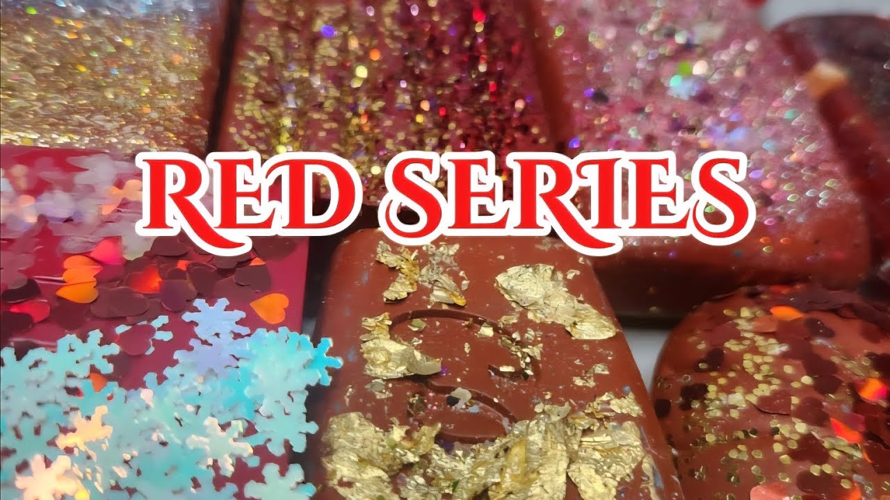 Red soap cutting series for my birthday 🎂 🥳 🎉 🎈 
