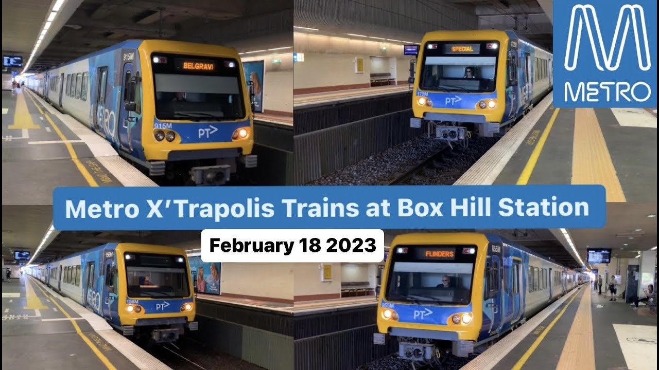 Metro X'Trapolis Trains at Box Hill Station