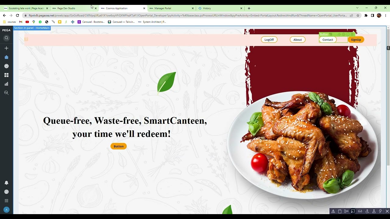 Pop-Up button in pega