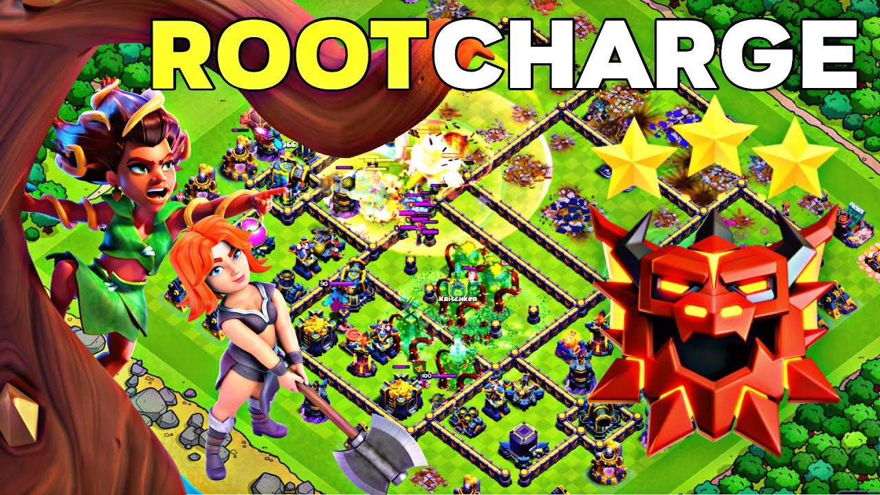 Epic Root Rider Wipeout: TH17 RC Charge + Overgrowth Crushes Legend Attacks!