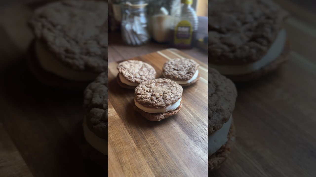 Домашние овсяные пироги с кремом 🥰 #печенье #шорты #выпечка