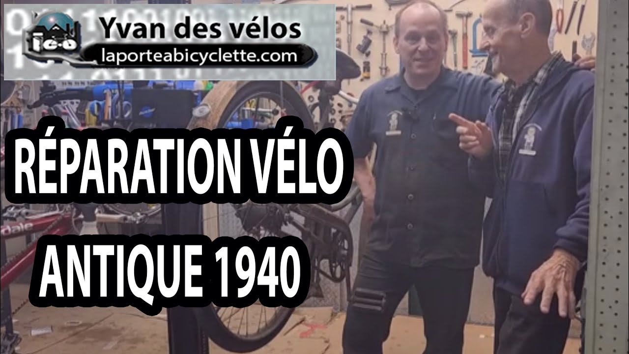 Réparation crevaison vélo antique 1940 & opinions du technicien