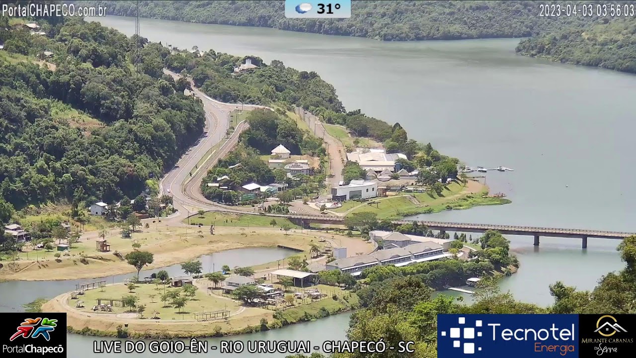 Goio-Ên - Rio Uruguai - Chapecó - SC - divisa entre SC e RS - câmera ao vivo #chapeco #riouruguai