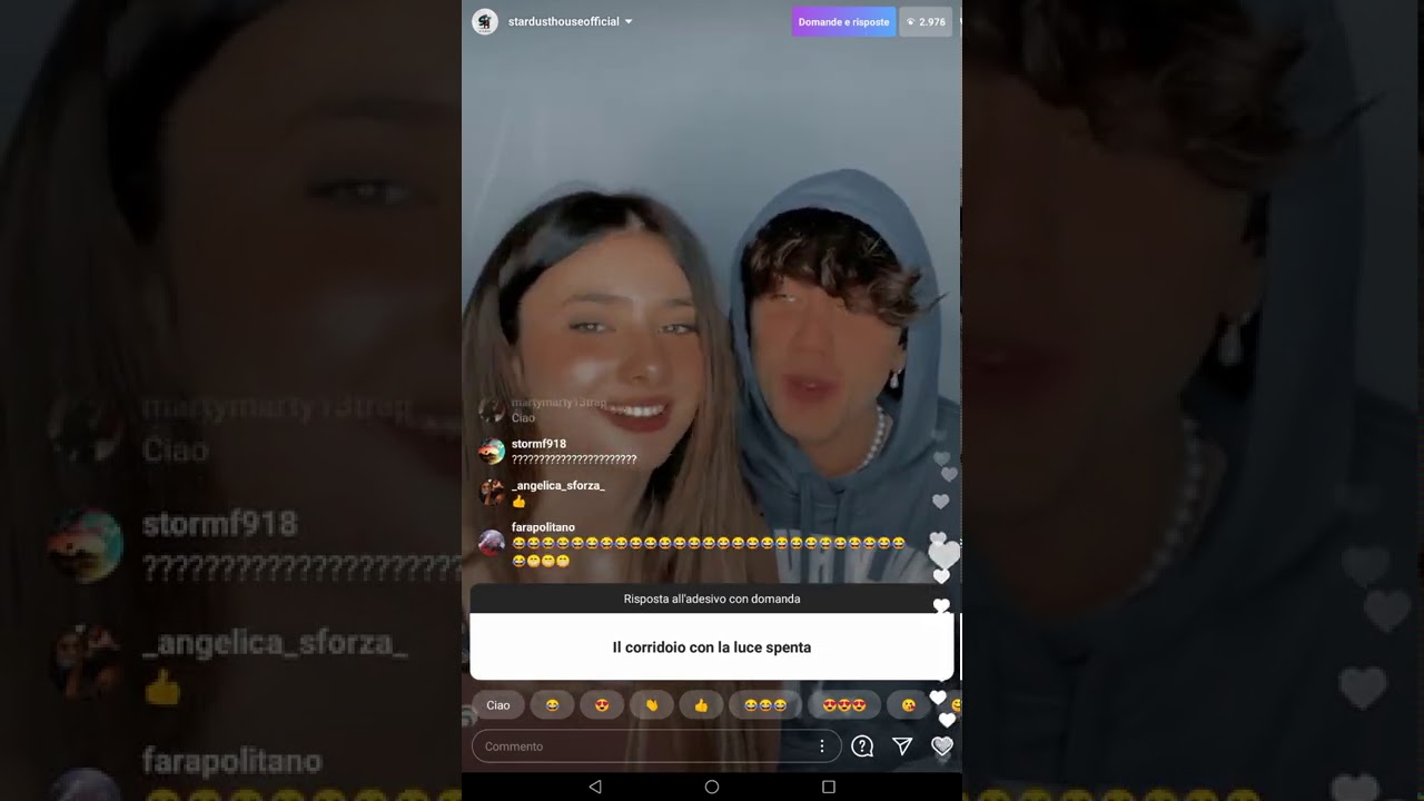 Live di Patrizio e Brisida. Brisida fa un regalo a Patrizio 😍❤️😜🙈🍀✨