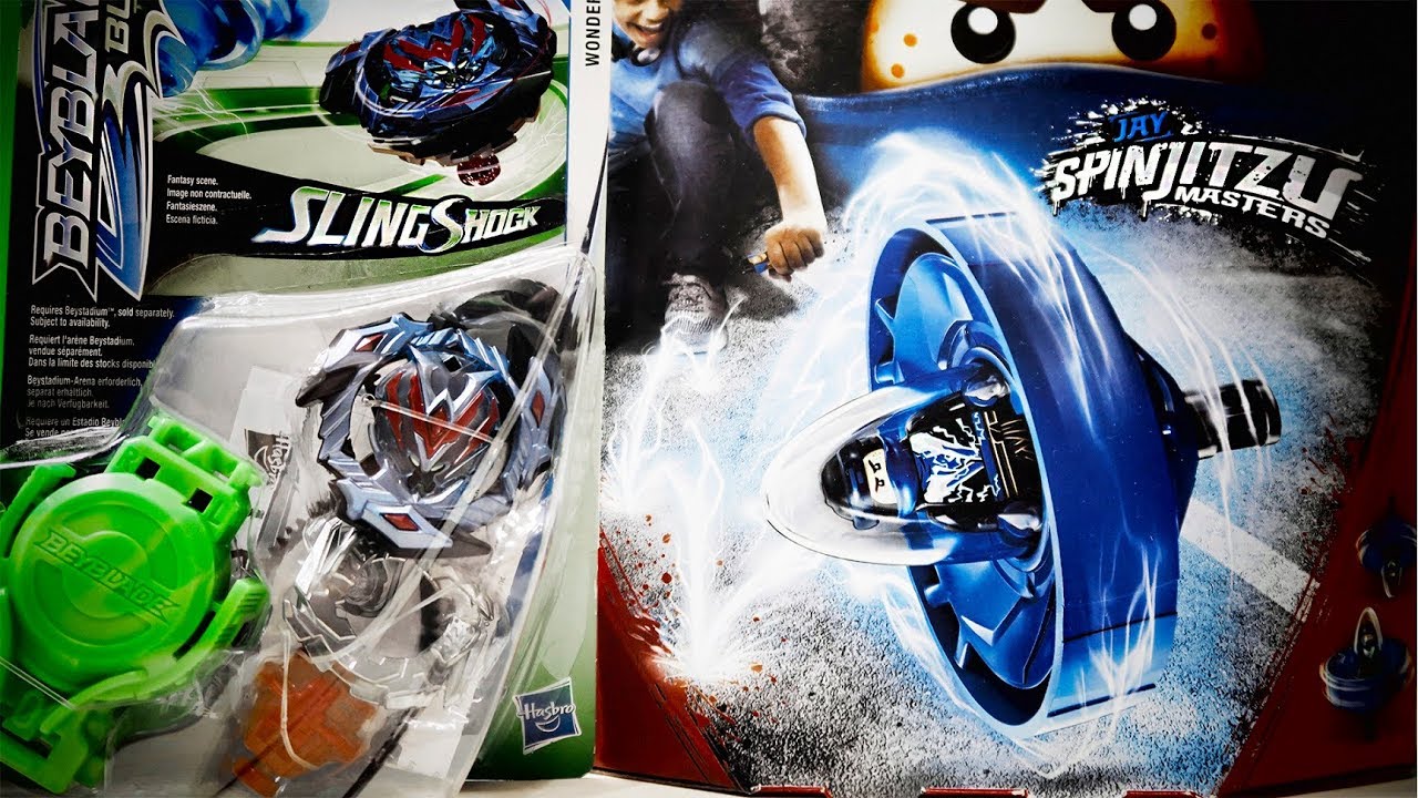 ЭПИК БИТВА! Волчок BeyBlade Слингшок VS Lego NinjaGo мастер Спинджицу