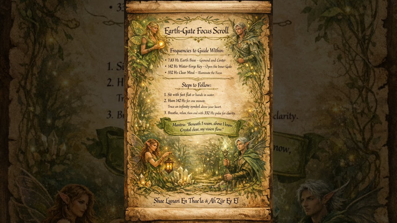 Earth Gate Focus Scroll 🦋🦎🐉🍄🌸
