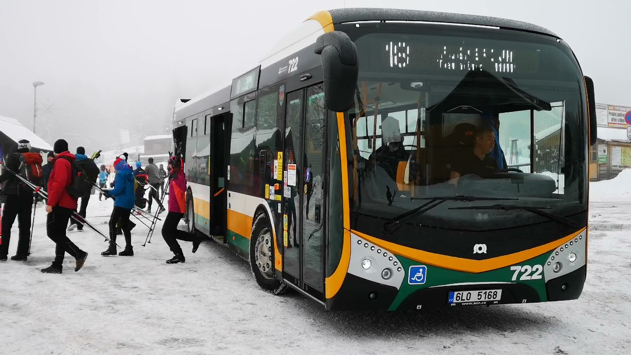 BEDŘICHOV 30.1.2021 BUS MHD LIBEREC BEDŘICHOV-LIBEREC
