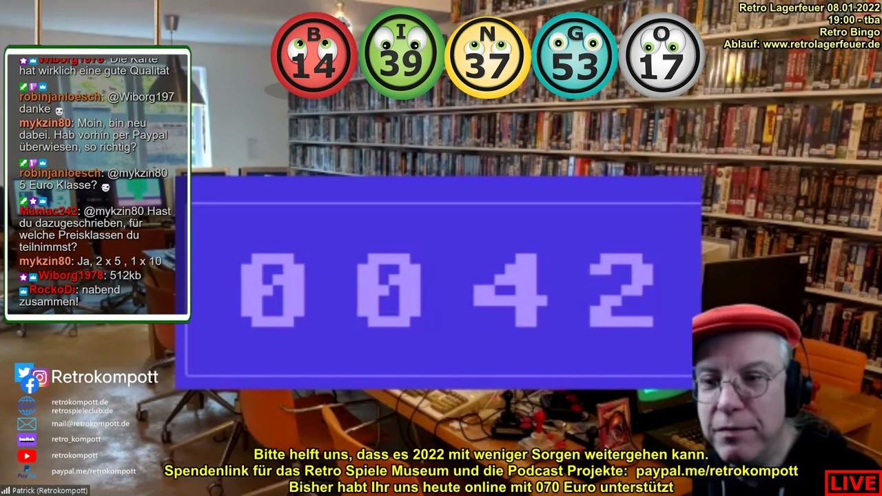 Retro Bingo (LIVE, Retro Lagerfeuer 08.01.2022 06/07)