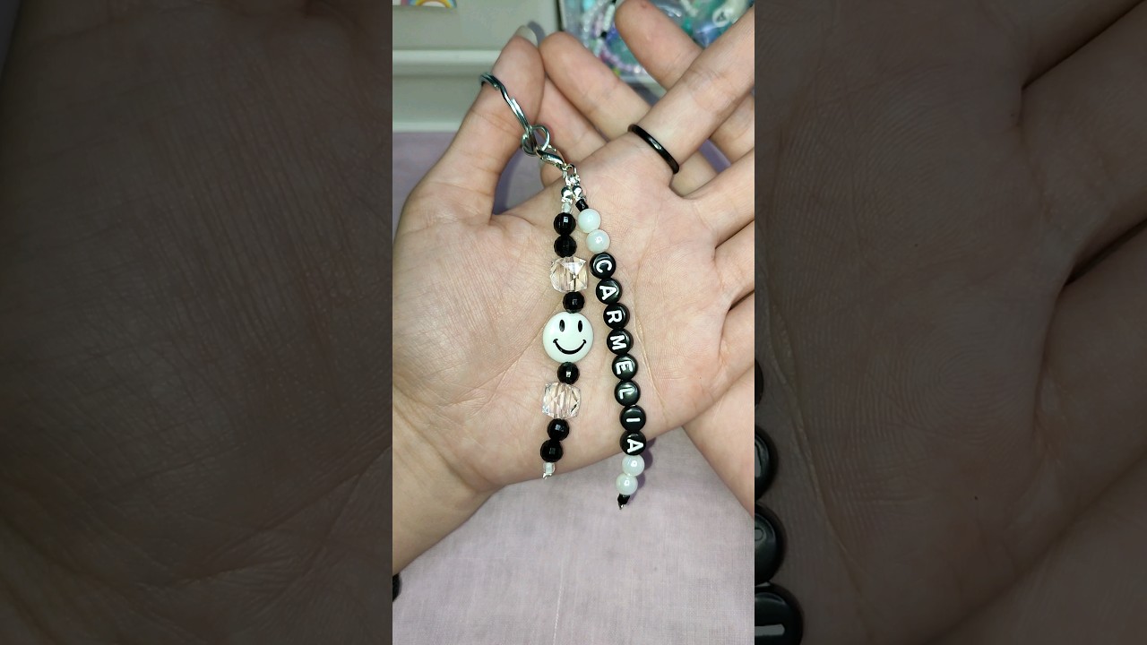 ✨meronce ganci manik!! DIY gantungan kunci beads pake nama sendiri!!✨