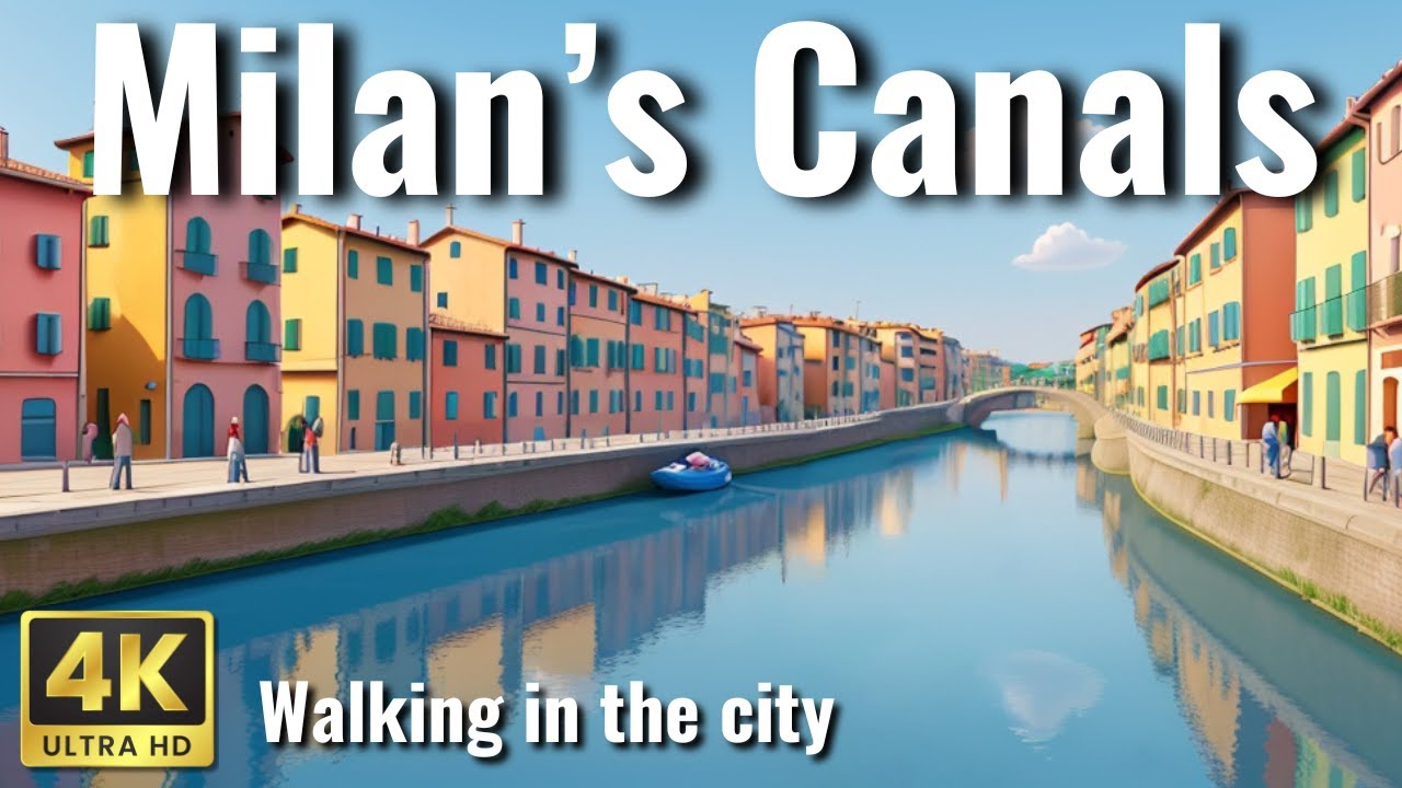 🇮🇹 Peaceful Walk Through Milan's Historic Navigli Canals - Relaxing Italian Street Views