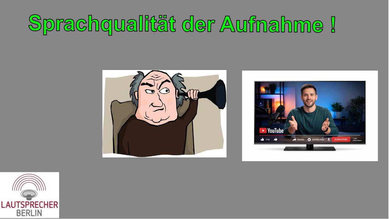 Sprachverständlichkeit bei Youtube