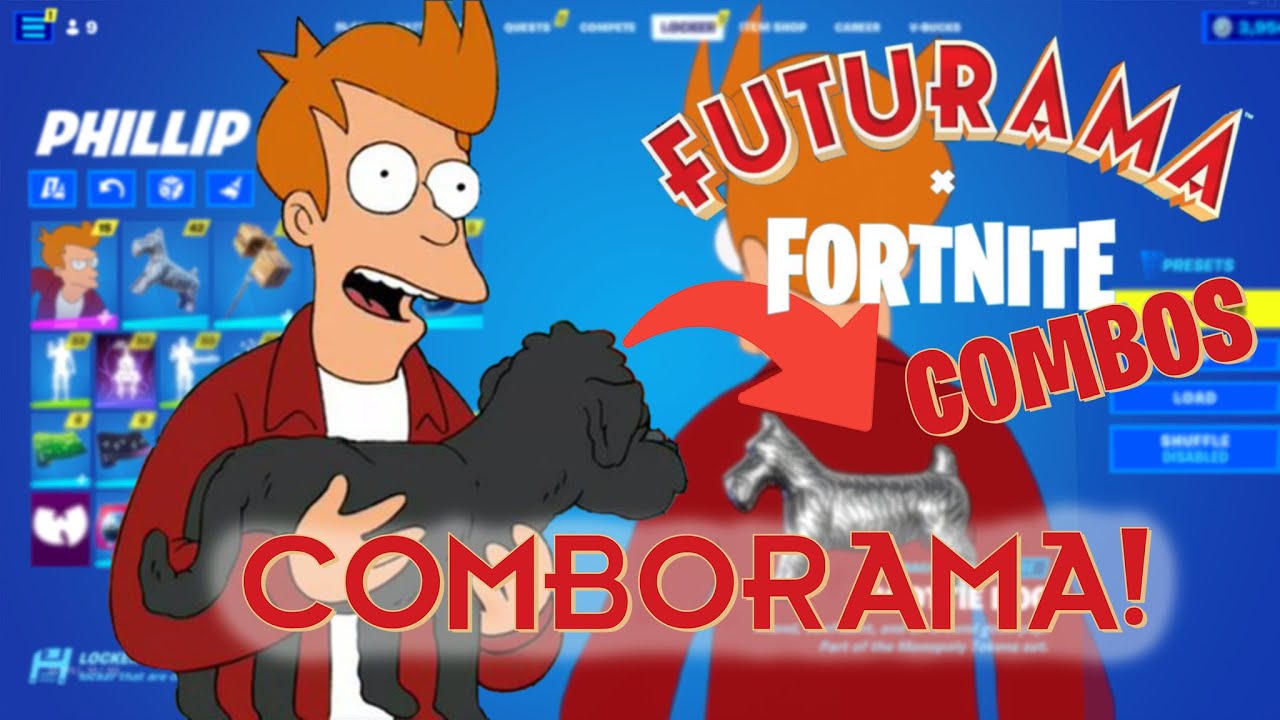 Fry, Bender & Leela Skin Combos (WITH REFERENCES) in Fortnite!